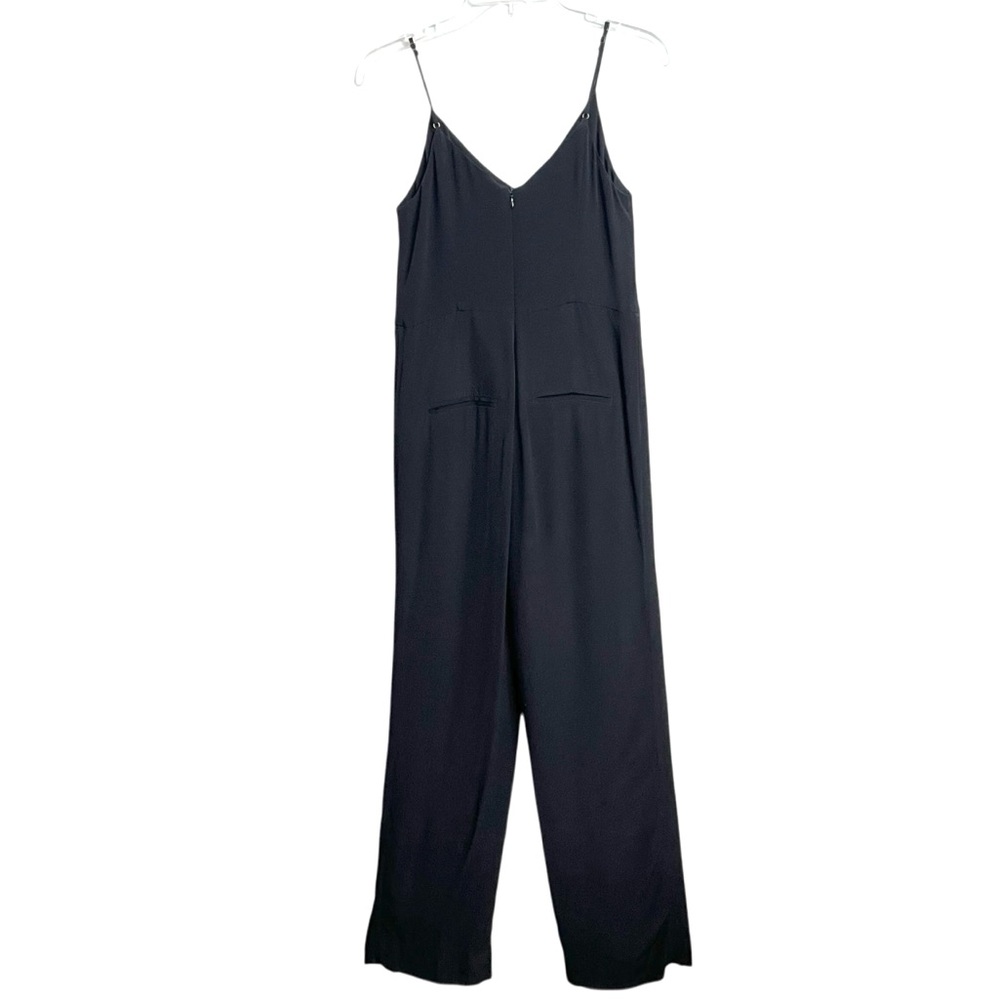 Anthropologie The Essential Minimalist Jumpsuit 0 Black Euro Summer Sleek Chic